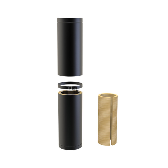 Longueur télescopique 80-130 Convesa premium Ø 125mm noir mat