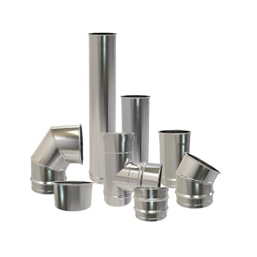 Conduits simple inox avec collier de sécurité
