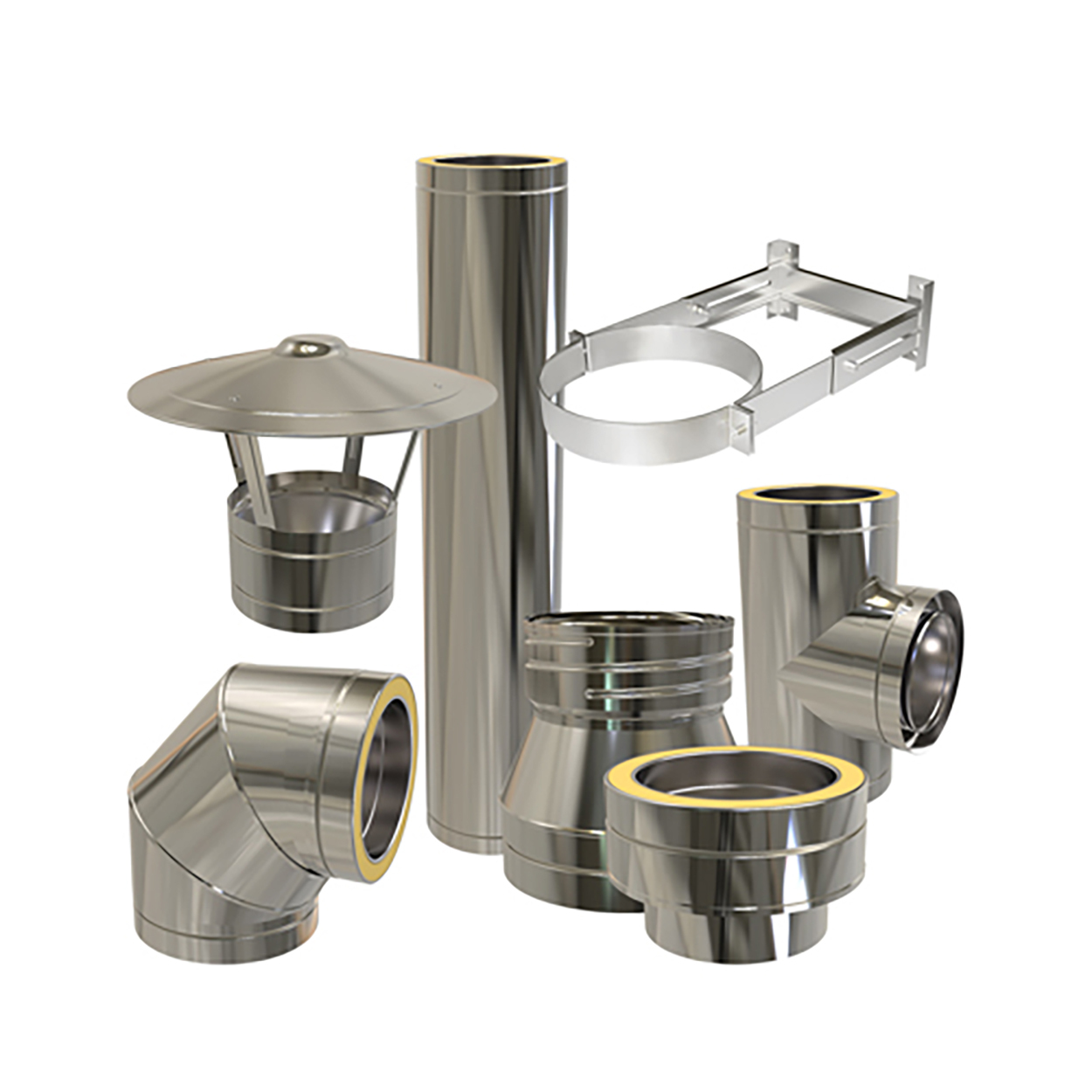 Conduits isolés premium 125 mm inox