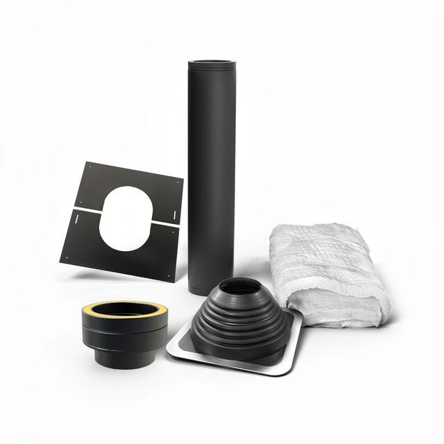 Kits de traversée de toit noir 175 mm