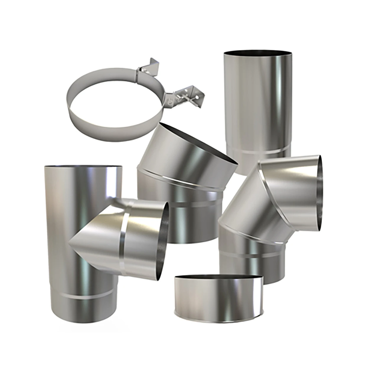 Simple paroi 150 mm inox