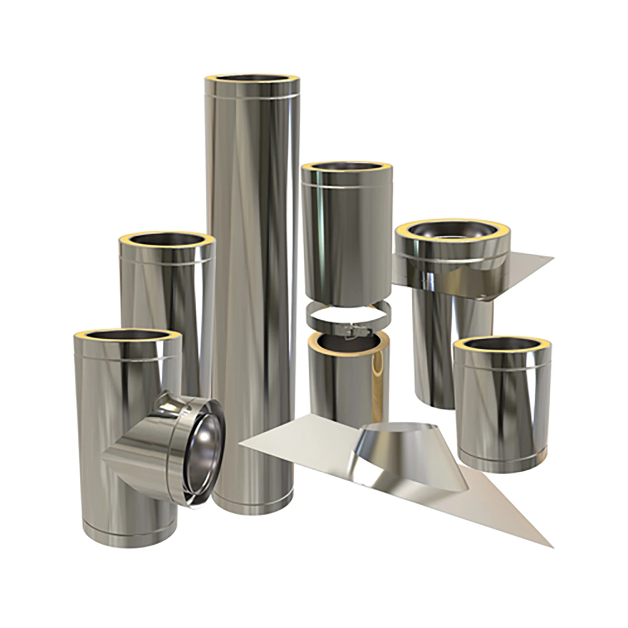 Conduits isolés premium 100 mm inox
