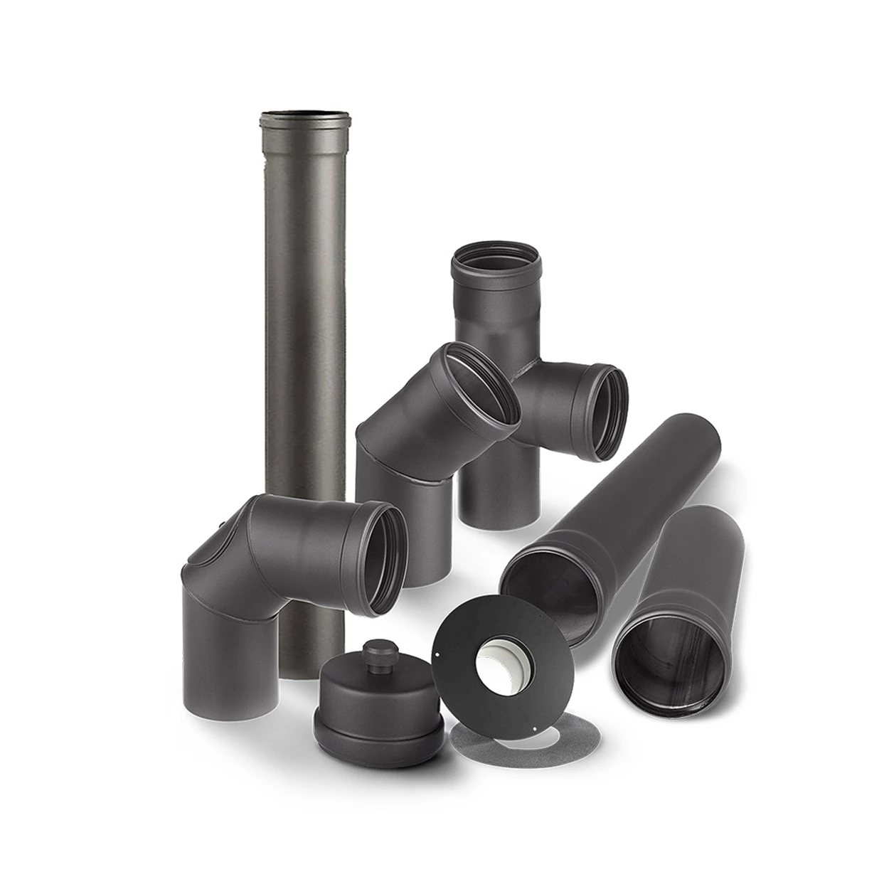 Tuyaux pour poêles à granules 80 mm