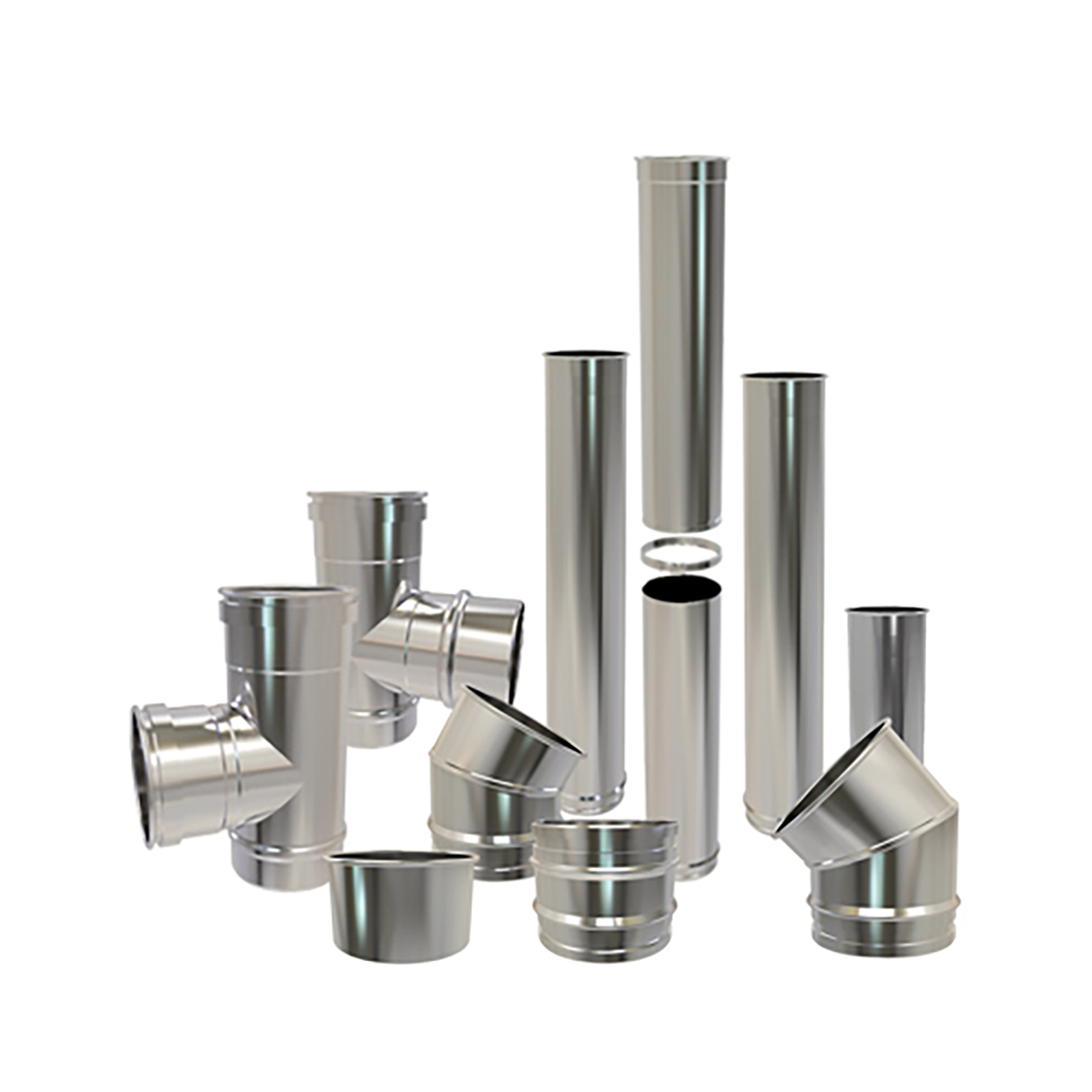 Tuyaux inox 150 mm