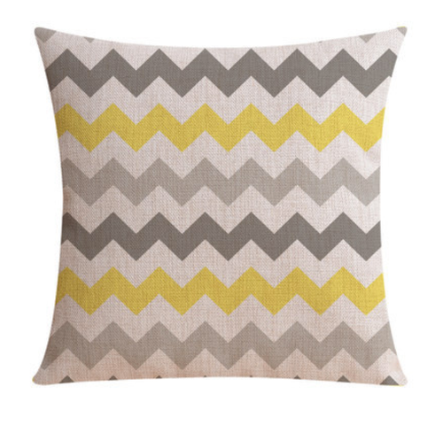 Yellow and Grey Zig Zag Cushion Cover | Sold Out!
