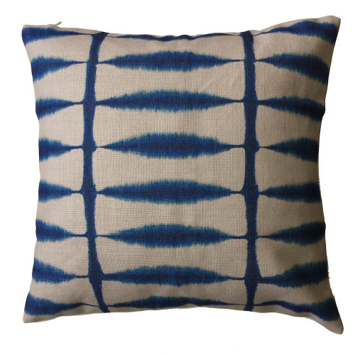 Shibori Indigo Eclipse Cushion Cover 45cm x 45cm