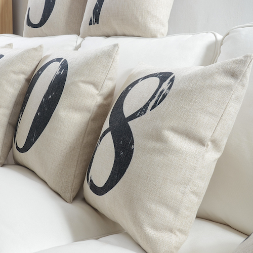 Numeral Cushion Covers