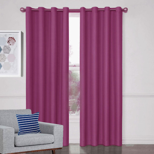 Aspen Textured Blockout Curtains PINK | 4 Sizes!