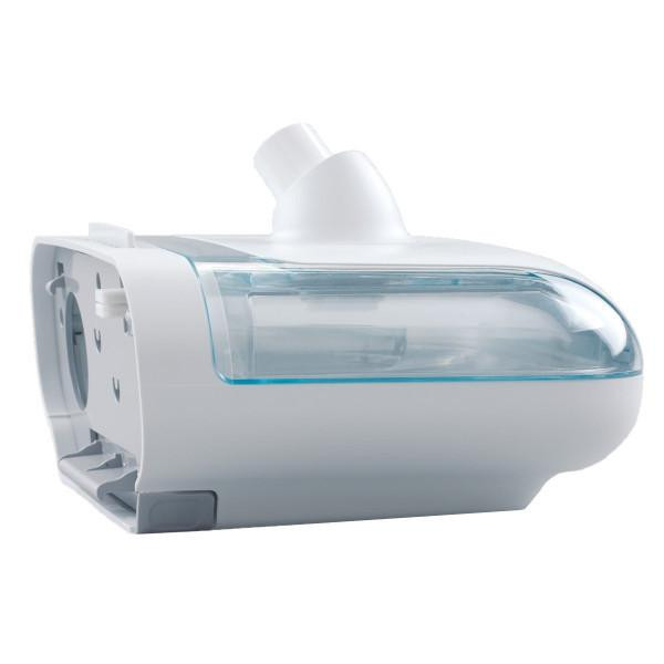 Philips Respironics DreamStation Humidifier, medical device with water chamber and clear water reservoir for sleep therapy hydration.