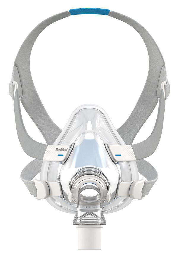Resmed Airsense 10 Elite CPAP 4G Machine & Mask Package, close-up view of the CPAP mask with headgear and adjustable straps.