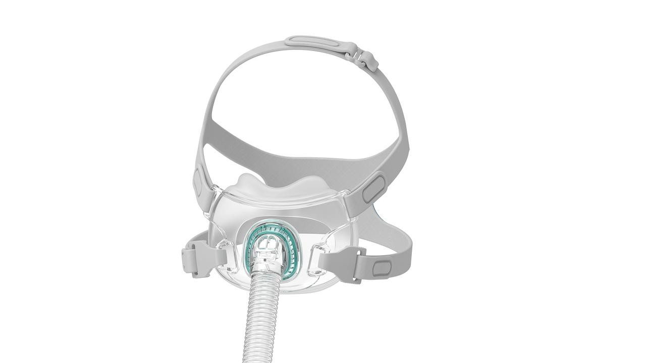 BMC F6 Full Face Mask Fit pack, includes all sizes, facial mask with adjustable straps and a breathing tube for respiratory protection.