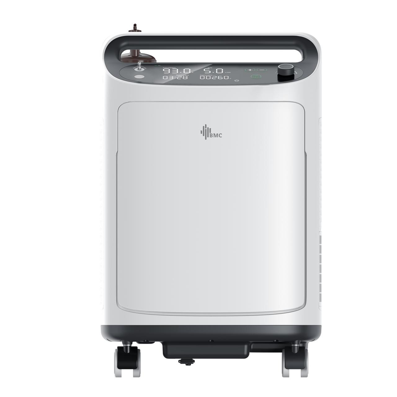 BMC MBC SO1 5B Oxygen Concentrator (5 L), a medical device with digital display and control buttons.