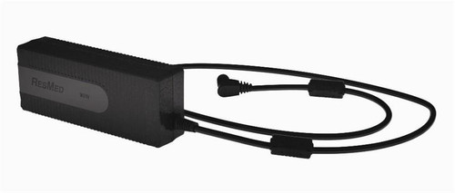 Resmed S9 90W PSU, a black power supply unit with connected cables and connectors for medical device power supply.