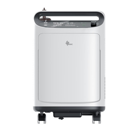 BMC MBC SO1 5B Oxygen Concentrator (5 L), a medical device with digital display and control buttons.