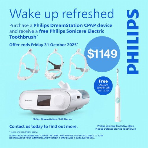 Philips DreamStation Auto -Modem + Philips Mask Package + Bonus Sonicare Toothbrush