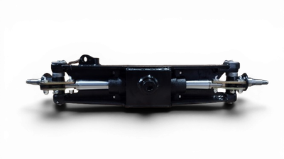 REMAN TOYOTA FORKLIFT 7FBH25 COMPLETE STEER AXLE ASSEMBLY W/ CYLINDER (SPINDLE TO SPINDLE) - TY431202313171
