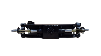 REMAN TOYOTA FORKLIFT 8FGCU30 COMPLETE STEER AXLE ASSEMBLY W/ CYLINDER (SPINDLE TO SPINDLE) - TY43110-U3532-71