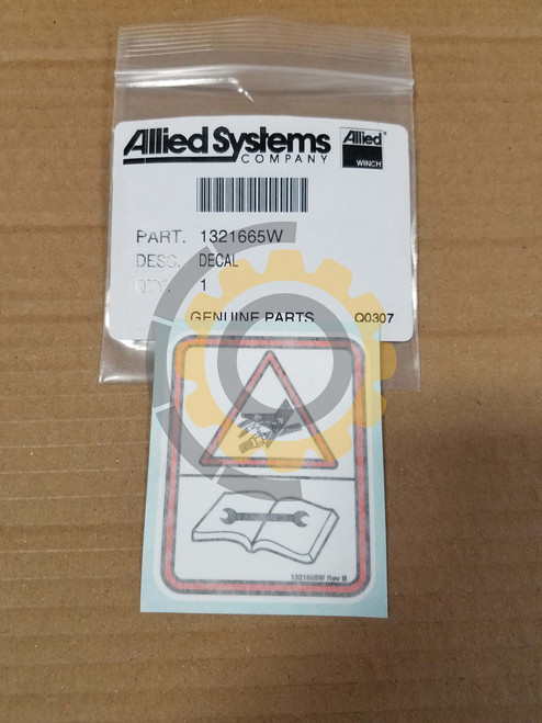 Allied_Hyster_Part_Number_1321665W_DECAL_