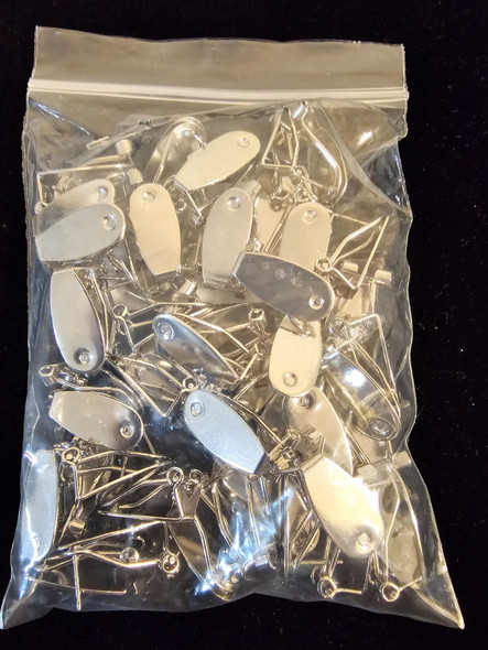 Rhodium Fingernail Earring Backs 25 pairs