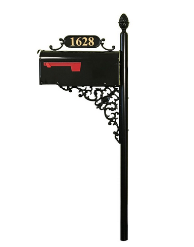Magnolia Walk Oak Mailbox System (Standard MB, Oak Post and Bracket,No