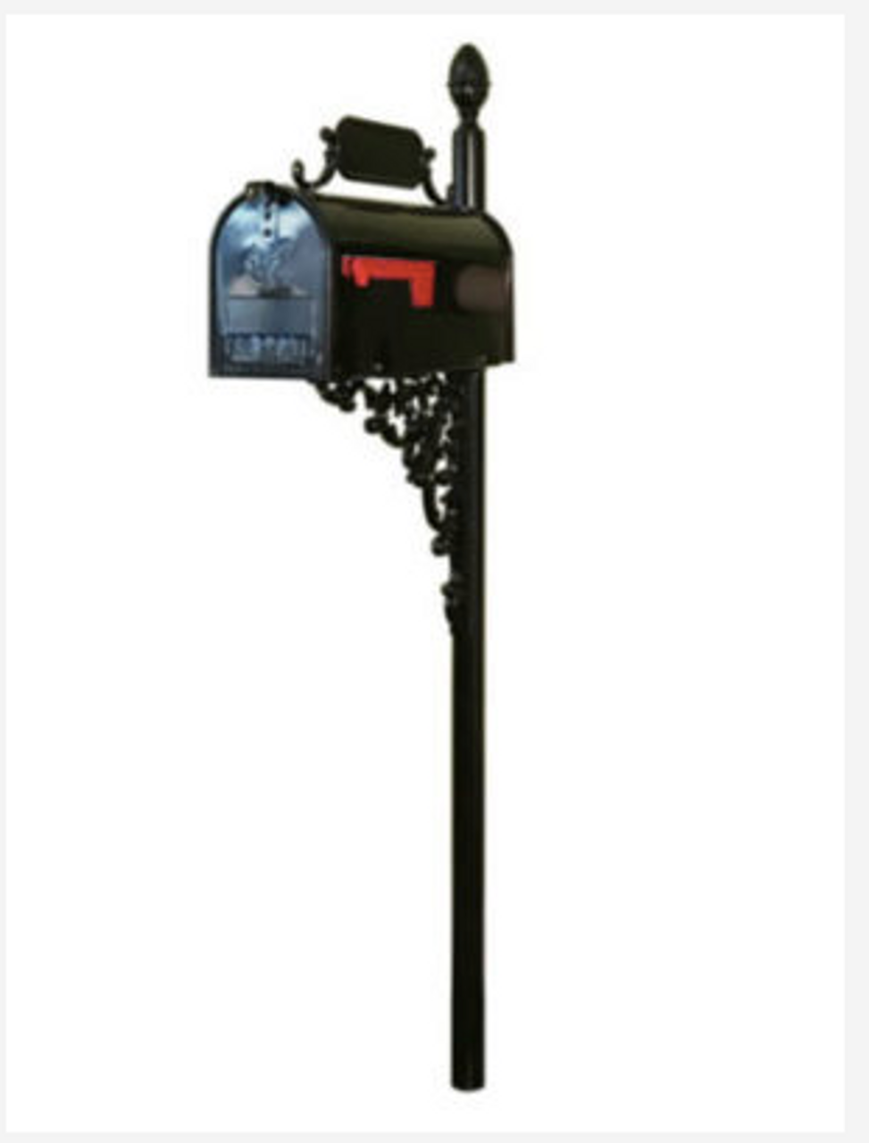 Eagle Ridge Oak Mailbox System (Standard MB, Oak Post and Bracket, 2