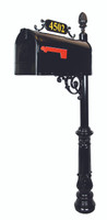 Saint Martin - Charleston Mailbox System (Large MB, 2" Gold Vinyl)
