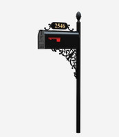 Heron Bay Community - Custom Georgetown Mailbox system (Charleston bracket, Box 8, Plate 8, WB 2” brass numbers)
