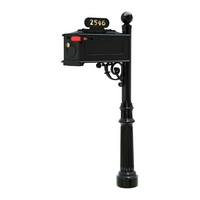 Heron Bay Community - Custom Mailbox System Style (Box 8, Plate 8, Charleston, 6” channel, Mounting block, WB 2” brass numbers