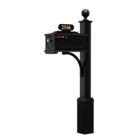 Wyndham Farms - Lakeside Mailbox System (2" Williamsburg Brass Numbers)
