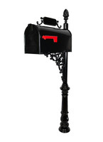 Hanover Place - Custom Mailbox (2.5" Post, Plate 1, Std MB, Oak Bracket, Charleston Base, 2" Gold Vinyl Numbers TNR) Hanover Place - Custom Mailbox (2.5" Post, Plate 1, Std MB, Oak Bracket, Charleston Base, 2" Gold Vinyl Numbers TNR)
