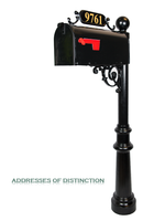 Ashland Homes - Avenues Mailbox System with Installation (Large MB, 2" Gold Vinyl Numbers)