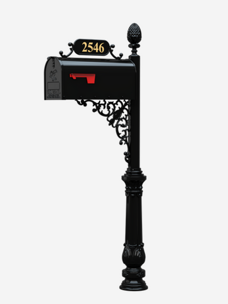 Heritage Lakes - Custom Mailbox System ( Magnolia Large MB,2" Brass Numbers )