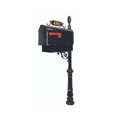 Maple Ridge - Custom Charleston Mailbox System (Large MB, Large Newspaper Box, 2" AOD Brass Numbers