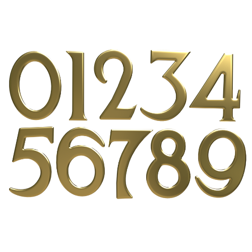 Springside  3" Williamsburg Brass Numbers