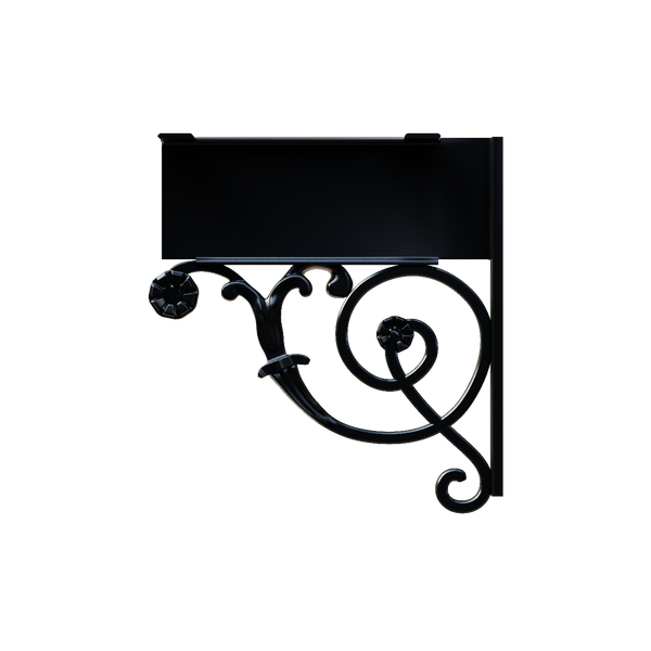 Shakerag  Essex Mailbox Bracket with 2" Gold Vinyl Numbers