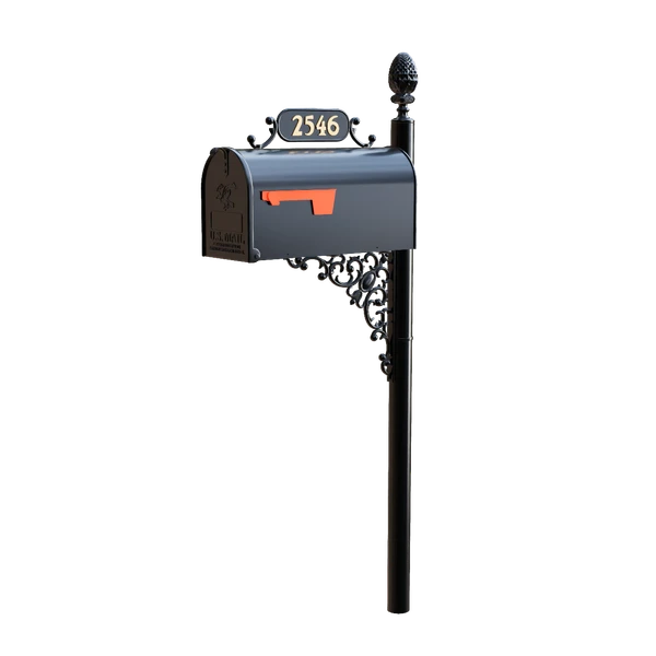 Woodward Hills Installation - Oak Mailbox System (Standard, Plate 1, 2" Brass)
