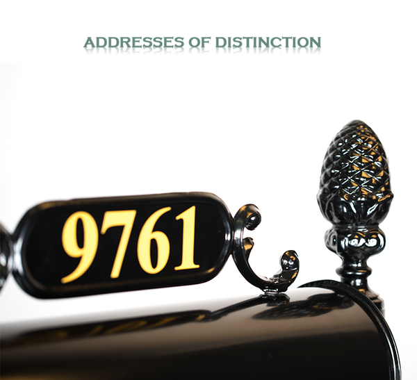 2" Gold Reflective Vinyl Number Set (Times New Roman Bold) - Both Sides of Number Plate