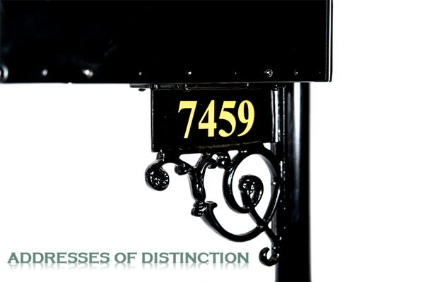 Flowers Crossing at the Mill - Essex Bracket (2" Gold Reflective Numbers Ariel Black)