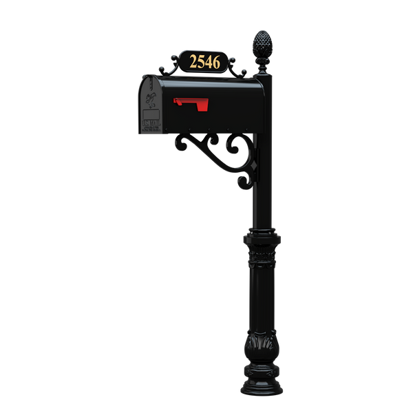 Hampton Mailbox System with Standard Mailbox