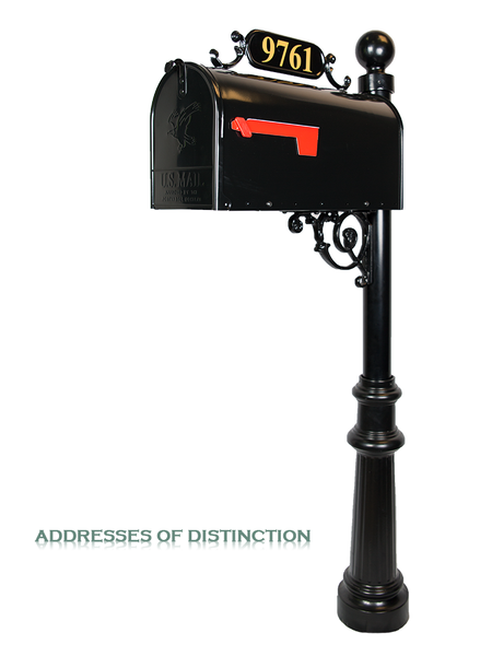 Pinnacle Glen,  Avenues Mailbox System, Large Size , 2" Gold Vinyl