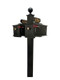 Augustine Duplex with Ball finial, no base and 2" Gold vinyl TNR numbers