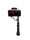 Wildwood At Meadowgate - Front Mounted Jefferson Mailbox System with T2, S-Scroll, 3" Pole, Fluted Base, and Plate 1 with 2" Gold Numbers