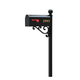  Wyngate   - Wyngate   - Custom 3" smooth pole/3" ball finial/ D-bracket, Standard mailbox, with 2" Gold vinyl reflective TNR on both sides of the mailbox, NO BASE