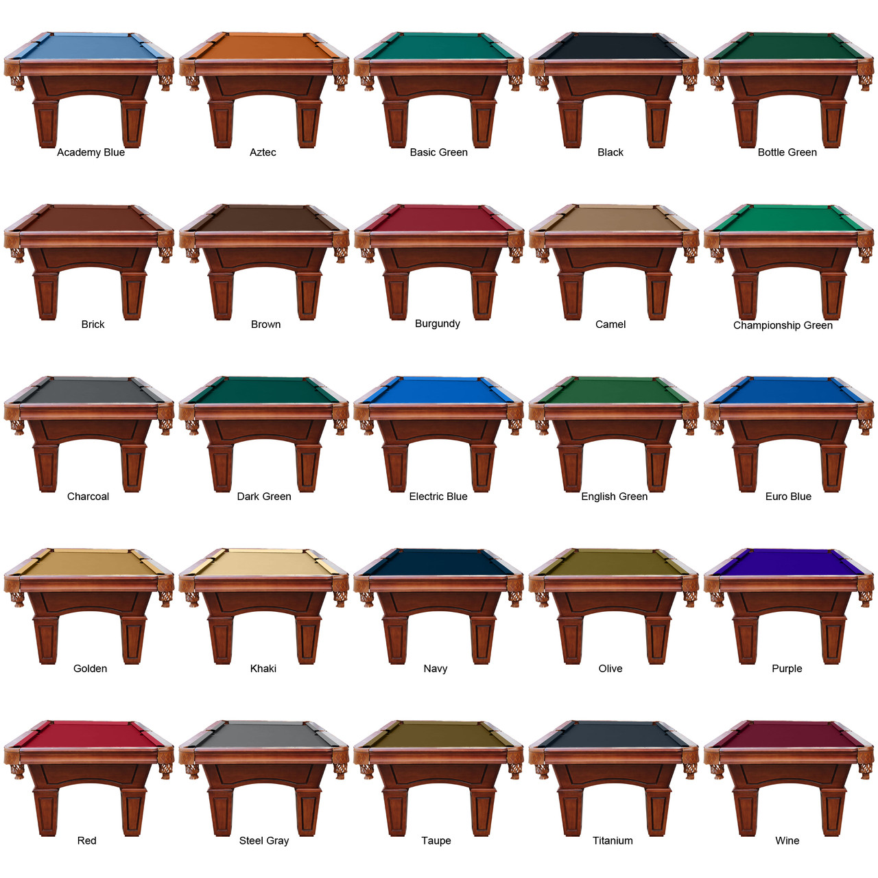 St Lawrence 8' Slate Pool Table w/ Leather Drop Pockets - Playcraft