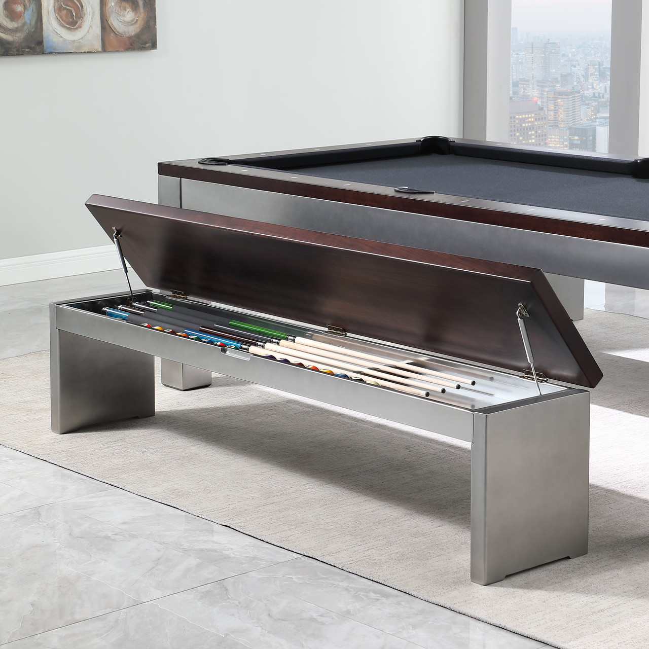 Genoa 7' and 8' Slate Pool Table with Dining Top - Playcraft
