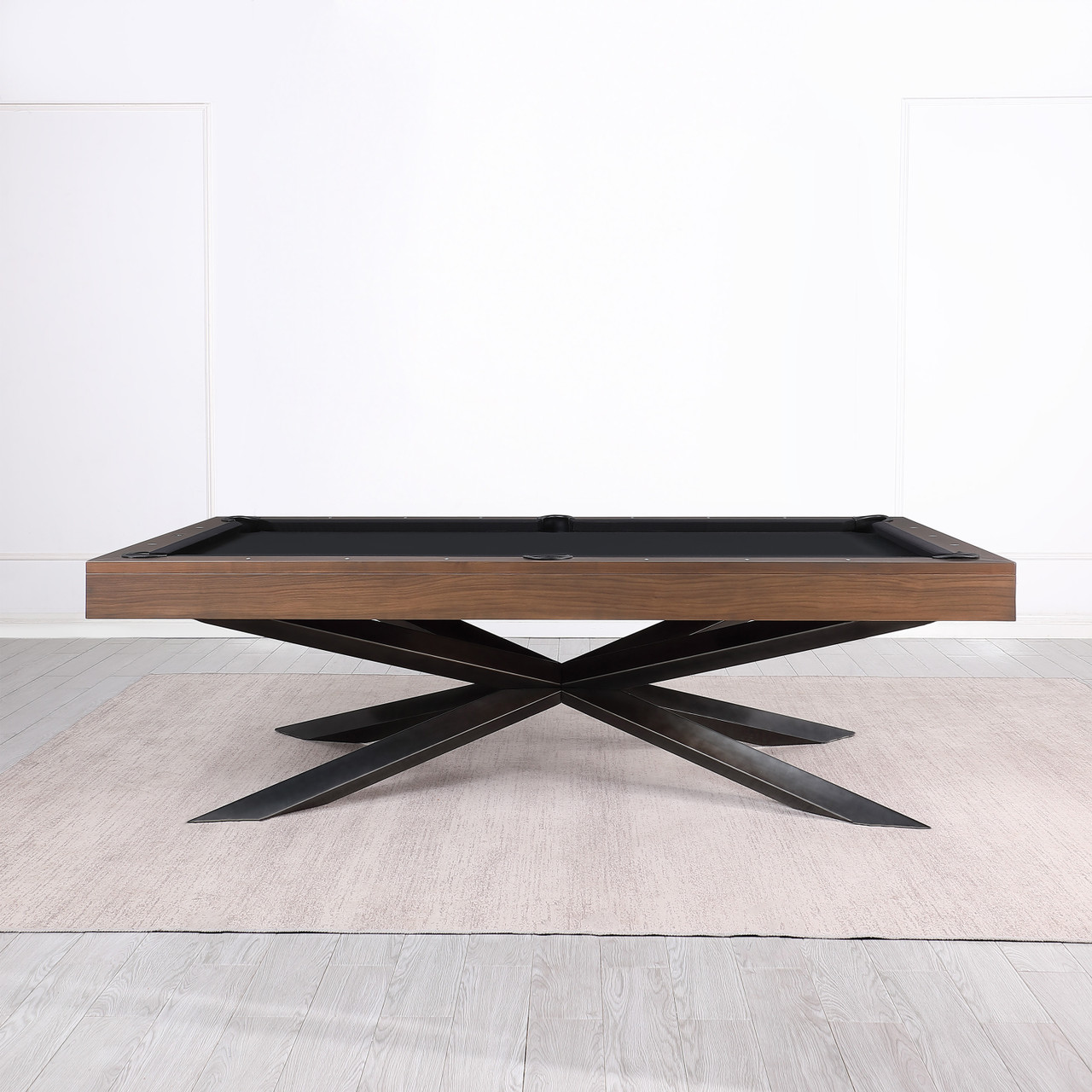 Playcraft Stella 8' Slate Pool Table, Walnut Gray - Playcraft