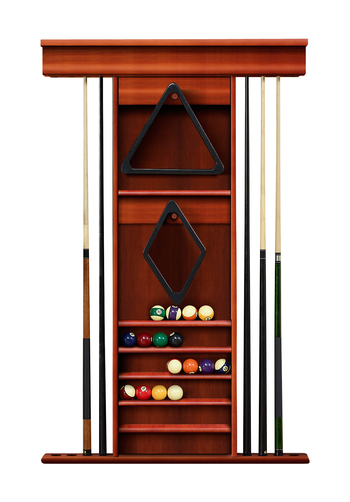 Playcraft Premium Hardwood Billiard Wall Racks Playcraft