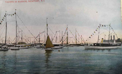 Yachts in Harbor Postcard