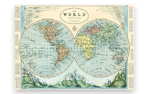 Hemispheres Map Poster