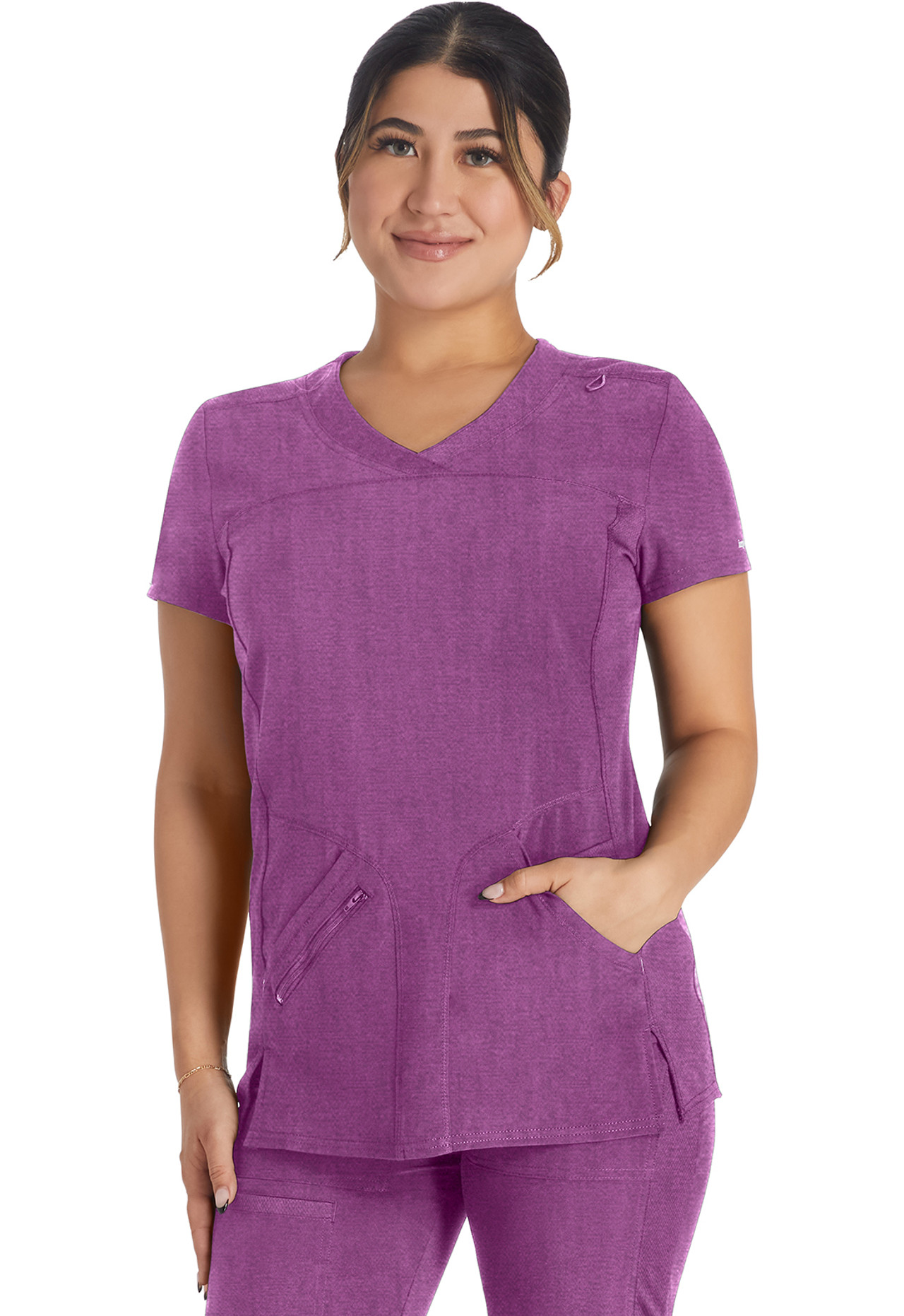 Buy Skechers Women Two Pocket Drawstring Neck Nurses Scrub Top for